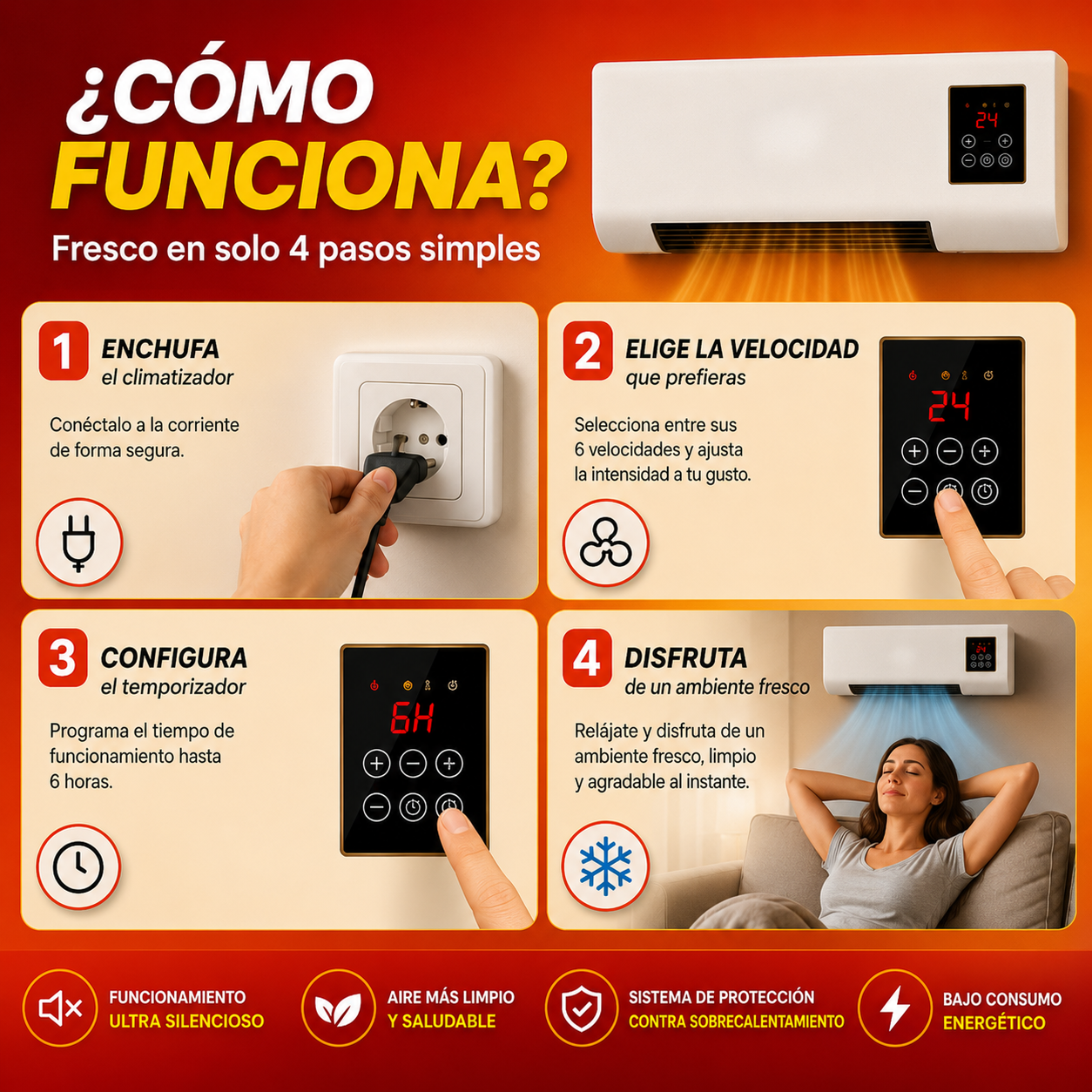 Mini Climatizador Portátil 2 en 1 | Aire Fresco Instantáneo y Máximo Confort