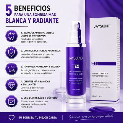 V34 Smile Glow | Blanco Instantáneo y Brillo Natural